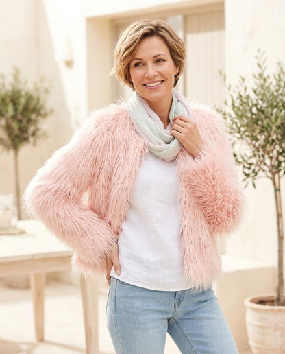 ExpressOutlet24 - Nozan | Faux-Fur Collarless Jacket Women