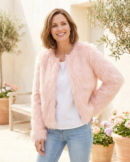 ExpressOutlet24 - Nozan | Faux-Fur Collarless Jacket Women