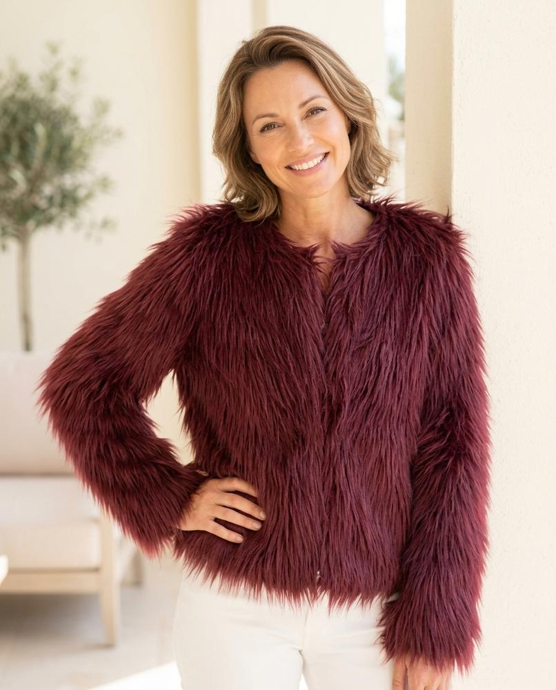ExpressOutlet24 - Nozan | Faux-Fur Collarless Jacket Women