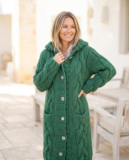 ExpressOutlet24 - Datir | Cable Knit Longline Knit Cardigan Women