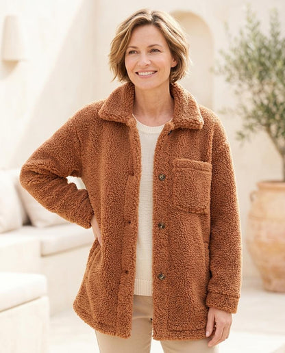 ExpressOutlet24 - Lonav | Textured Button-Up Jacket Women
