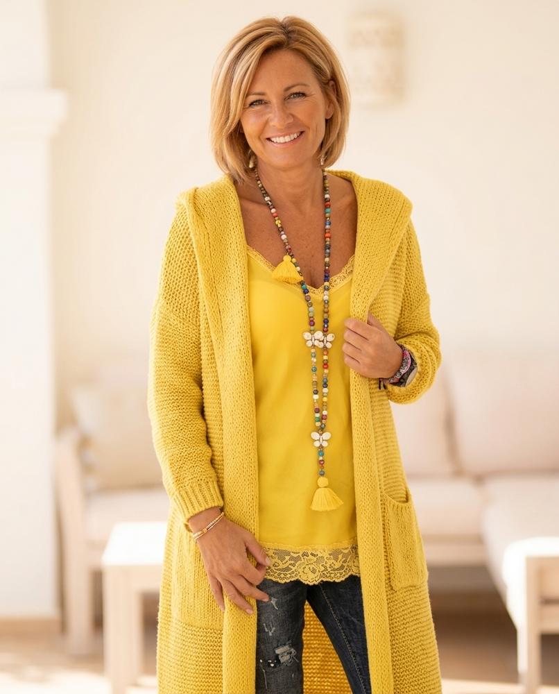 ExpressOutlet24 - Daral | Hooded Longline Knit Cardigan Women