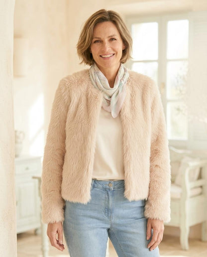 ExpressOutlet24 - Conav | Faux-Fur Collarless Jacket Women