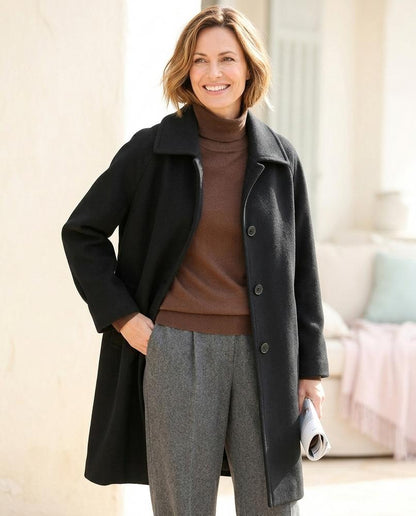 ExpressOutlet24 - Miren | Single-Breasted Longline Coat Women