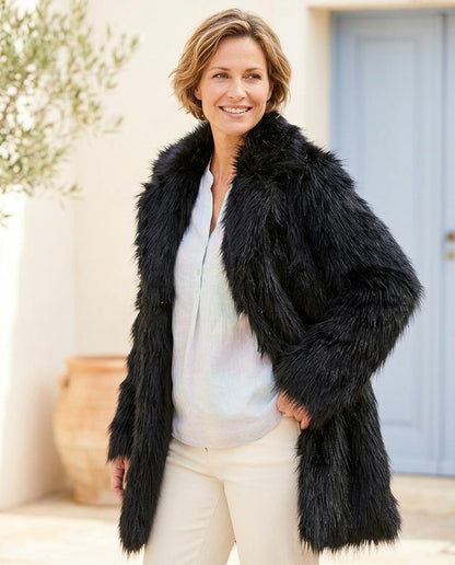 ExpressOutlet24 - Rivin | Faux Fur Open-Front Coat Women