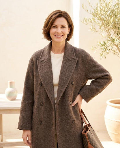 ExpressOutlet24 - Nital | Double-Breasted Notched Lapel Coat Women