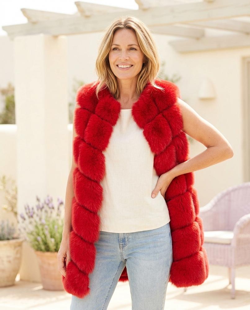 ExpressOutlet24 - Alrel | Plush Paneled Vest Women