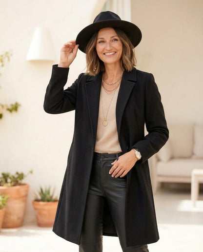 ExpressOutlet24 - Sesin | Single-Breasted Tailored Coat Women