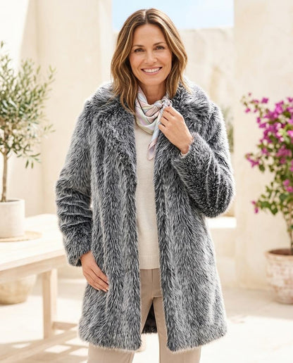 ExpressOutlet24 - Vasol | Faux-Fur Longline Coat Women