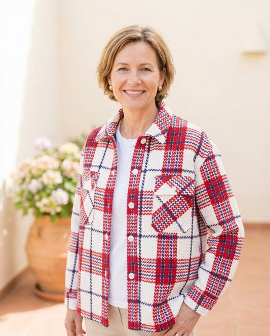 ExpressOutlet24 - Timer | Plaid Textured Jacket Women