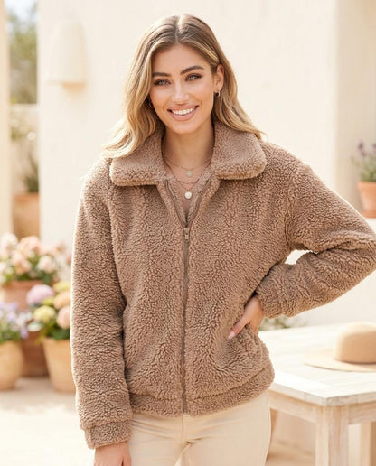 ExpressOutlet24 - Risen | Zip-Up Fleece Jacket Women