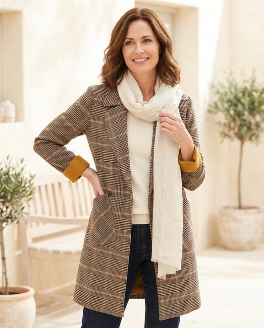 ExpressOutlet24 - Seran | Plaid Single-Breasted Coat Women