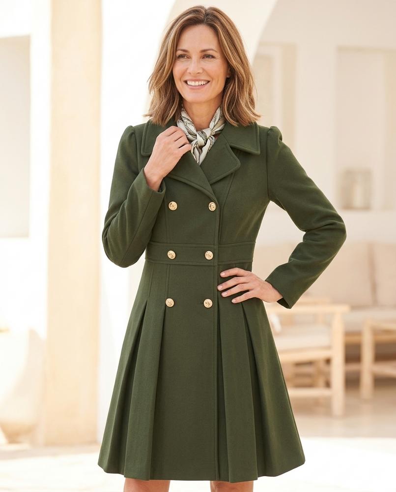 ExpressOutlet24 - Lylen | Double-Breasted Pleated Coat Women