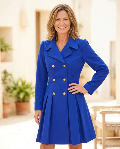 ExpressOutlet24 - Lylen | Double-Breasted Pleated Coat Women