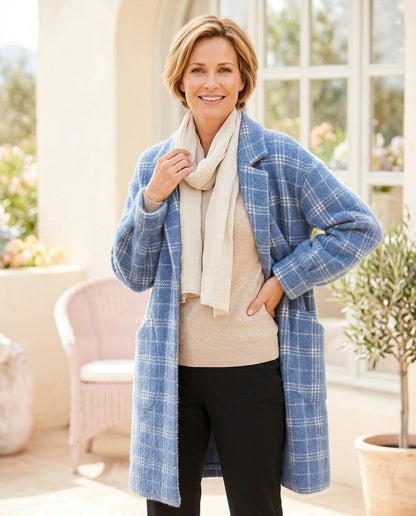 ExpressOutlet24 - Ellan | Plaid Brushed Coat Women