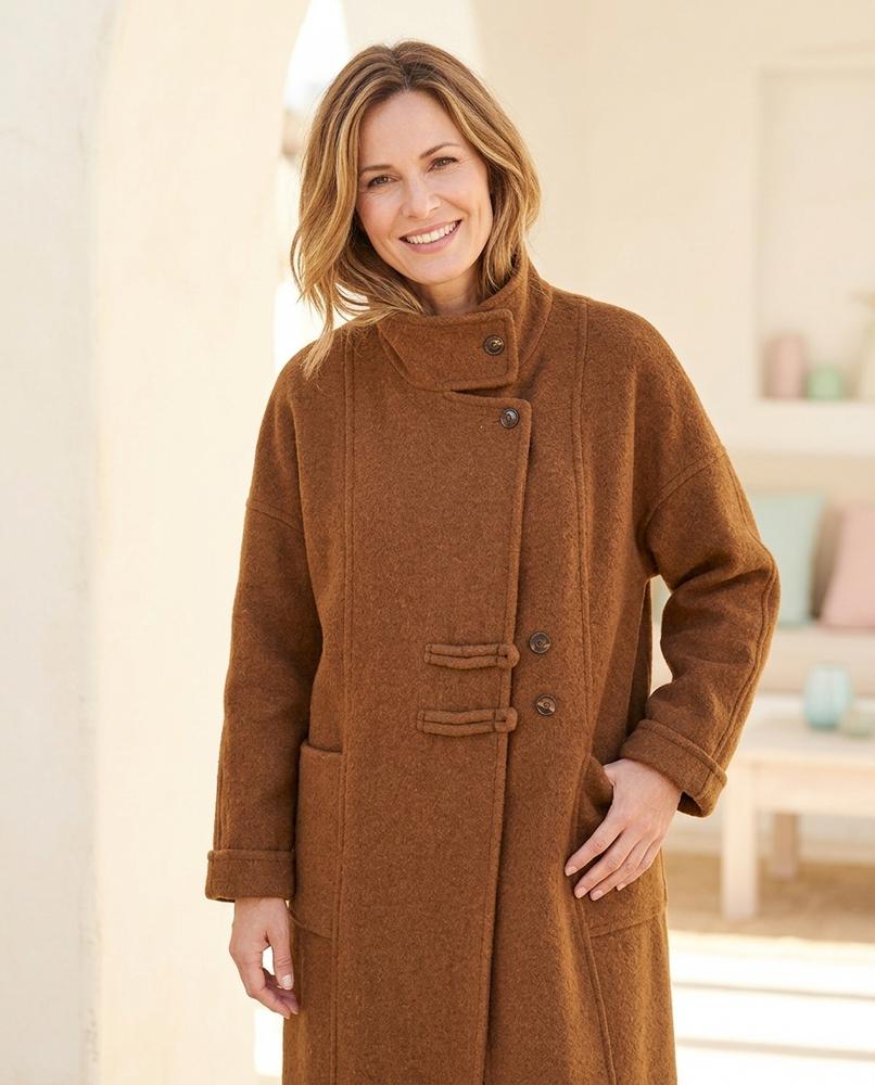 ExpressOutlet24 - Nikar | Textured High-Collar Coat Women