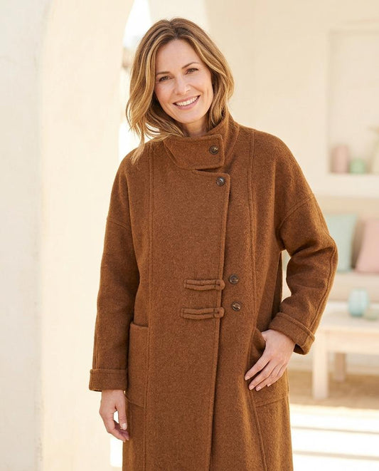ExpressOutlet24 - Nikar | Textured High-Collar Coat Women