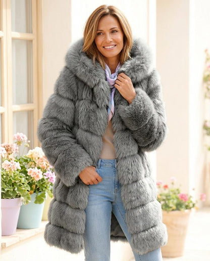 ExpressOutlet24 - Coken | Hooded Faux Fur Coat Women