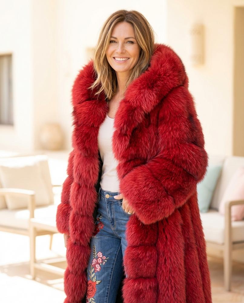 ExpressOutlet24 - Coken | Hooded Faux Fur Coat Women