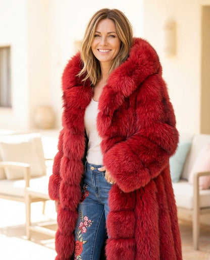 ExpressOutlet24 - Coken | Hooded Faux Fur Coat Women