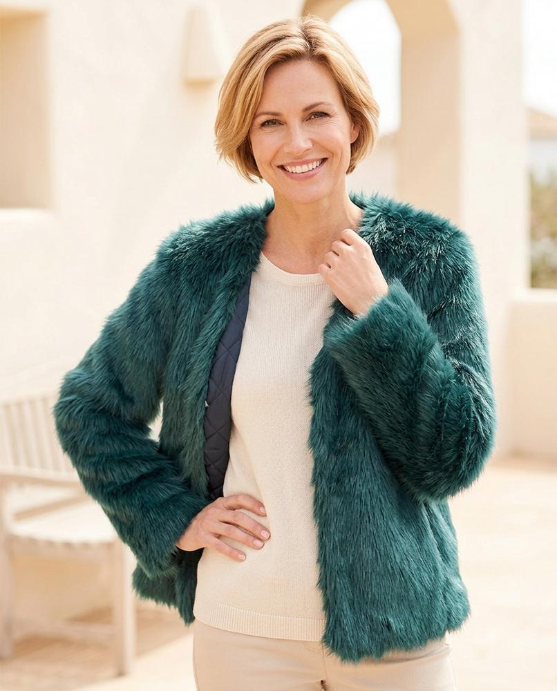 ExpressOutlet24 - Kalan | Faux Fur Collarless Jacket Men