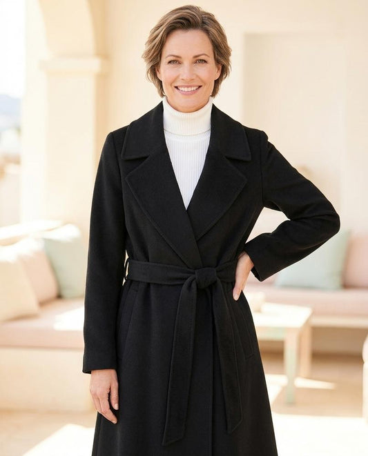 ExpressOutlet24 - Zavel | Belted Wool Coat Women