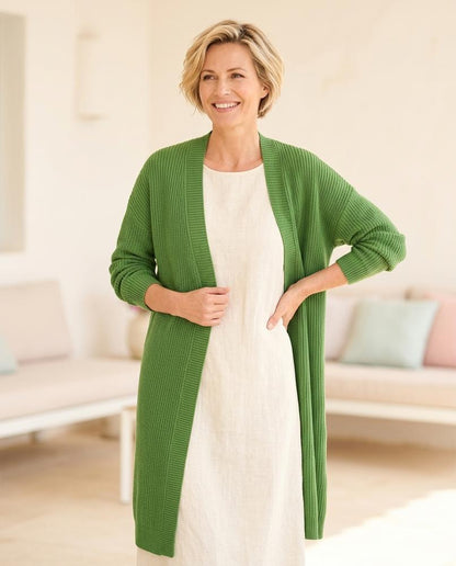 ExpressOutlet24 - Ledar | Ribbed Open-Front Knit Cardigan Women