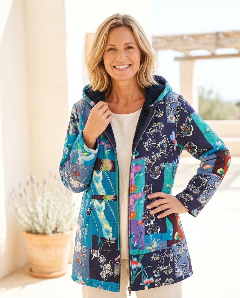 ExpressOutlet24 - Rosol | Hooded Patchwork Coat Women