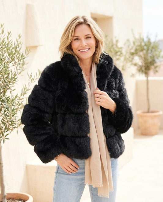 ExpressOutlet24 - Vamin | Faux Fur Tiered Jacket Women