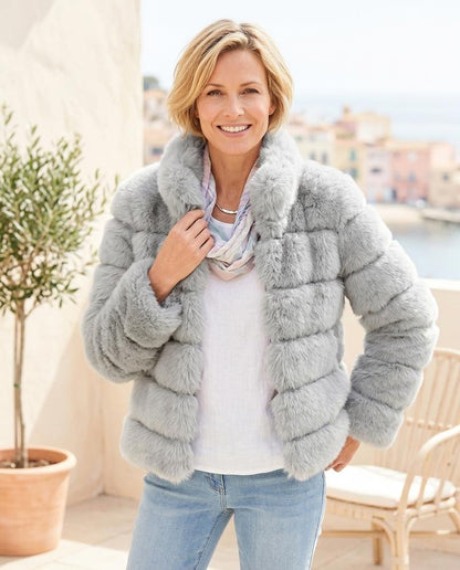 ExpressOutlet24 - Vamin | Faux Fur Tiered Jacket Women