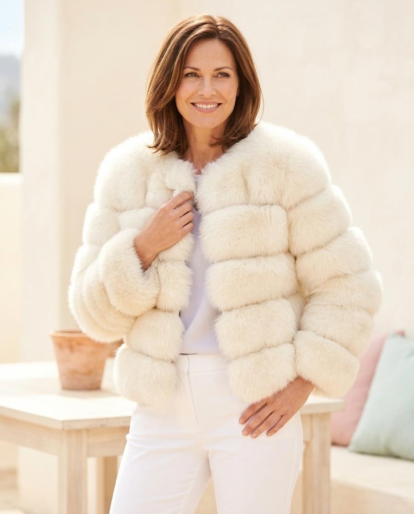 ExpressOutlet24 - Vamin | Faux Fur Tiered Jacket Women