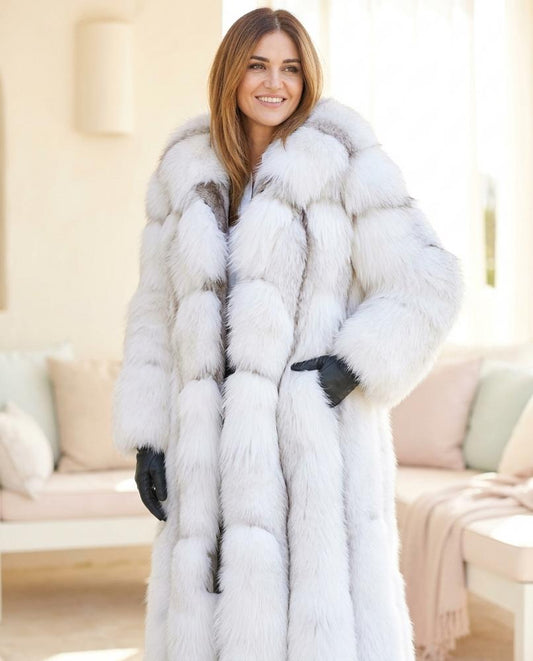 ExpressOutlet24 - Yolev | Faux Fur Full-Length Coat Women