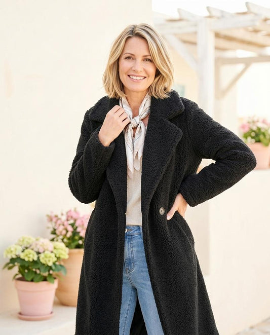 ExpressOutlet24 - Kavar | Textured Single-Breasted Coat Women