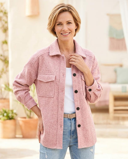 ExpressOutlet24 - Sadar | Button-Up Collared Jacket Women