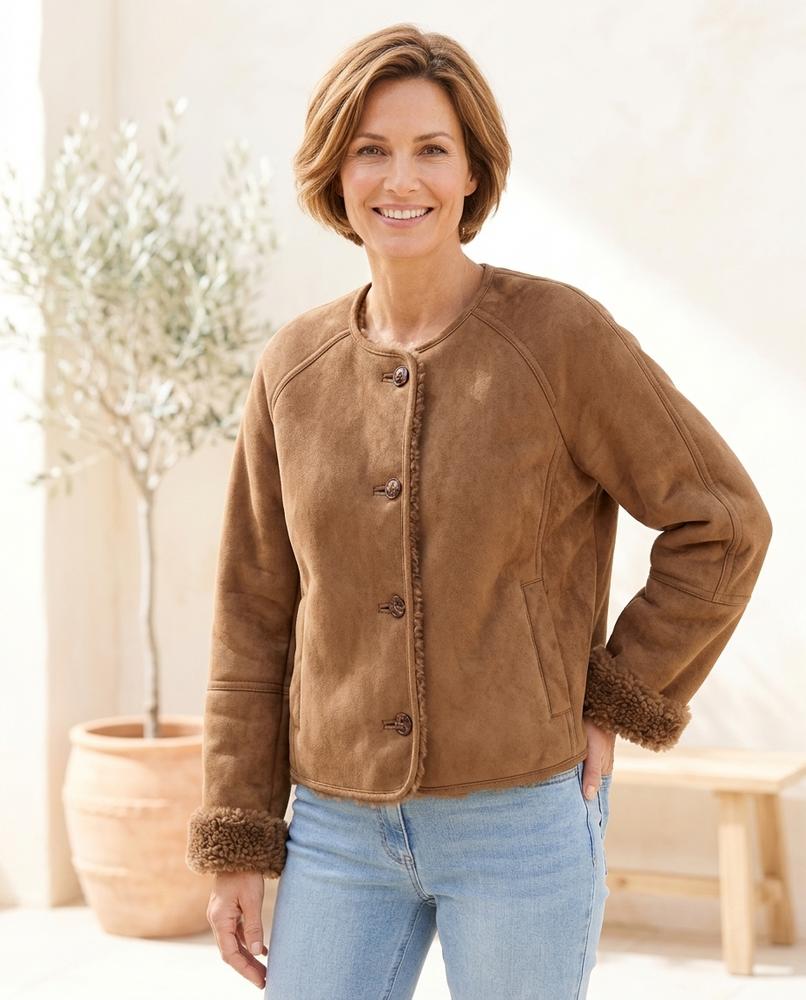 ExpressOutlet24 - Kasol | Fleece-Lined Collarless Jacket Women