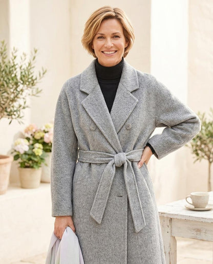 ExpressOutlet24 - Mimin | Double-Breasted Wool Coat Women