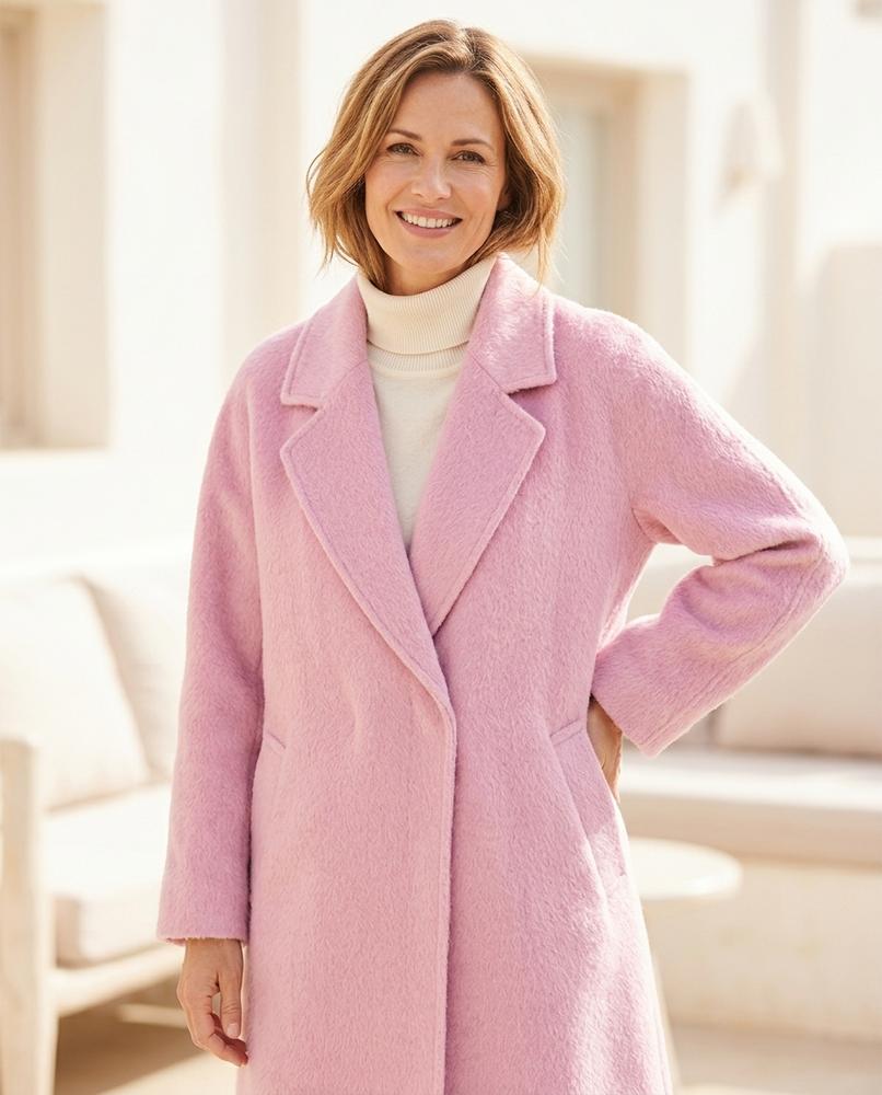 ExpressOutlet24 - Mimin | Double-Breasted Wool Coat Women