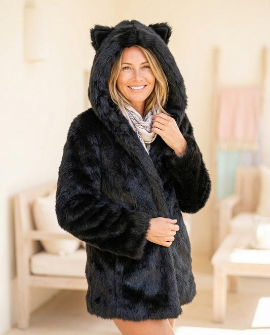 ExpressOutlet24 - Niram | Faux-Fur Hooded Coat Women