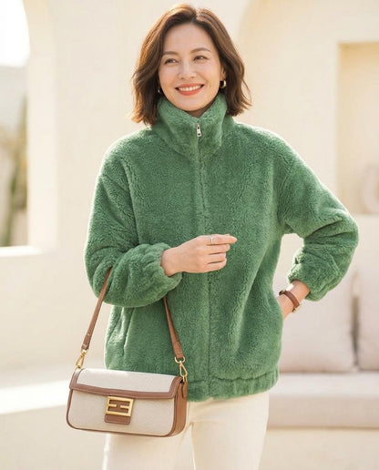 ExpressOutlet24 - Alnor | Zip-Up Teddy Fleece Jacket Women