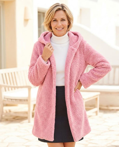 ExpressOutlet24 - Zamar | Hooded Teddy-Fleece Coat Women