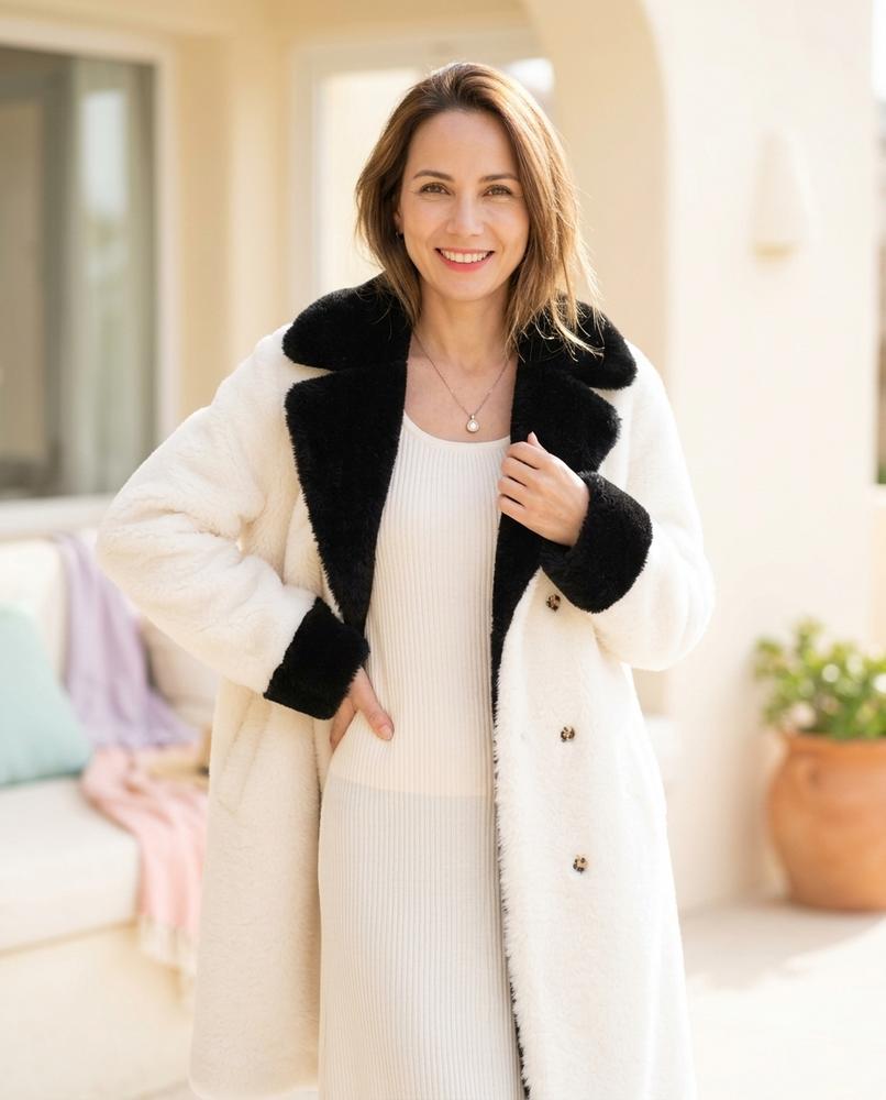 ExpressOutlet24 - Caron | Two-Tone Faux-Fur Coat Women