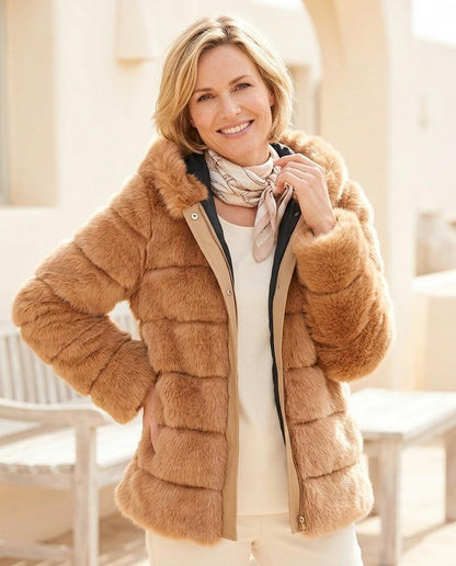 ExpressOutlet24 - Nenal | Hooded Faux Fur Coat Women