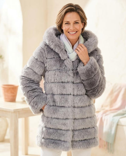 ExpressOutlet24 - Nenal | Hooded Faux Fur Coat Women