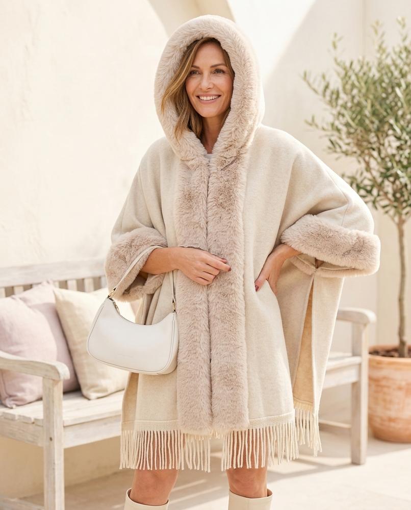 ExpressOutlet24 - Misil | Hooded Fringed Coat Women
