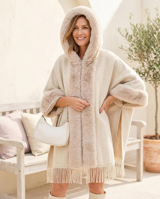 ExpressOutlet24 - Misil | Hooded Fringed Coat Women