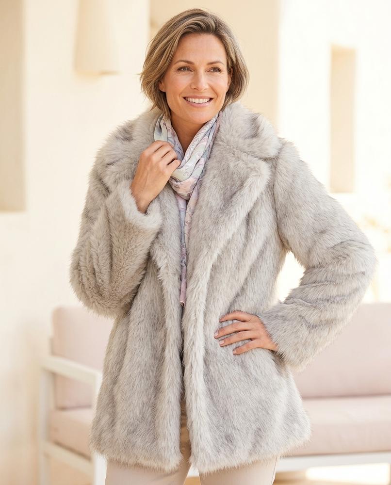 ExpressOutlet24 - Ladar | Faux Fur Straight-Cut Coat Women