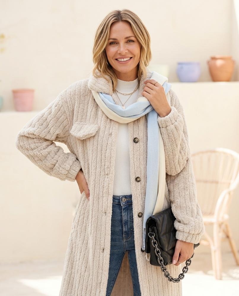 ExpressOutlet24 - Vezan | Ribbed Plush Coat Women