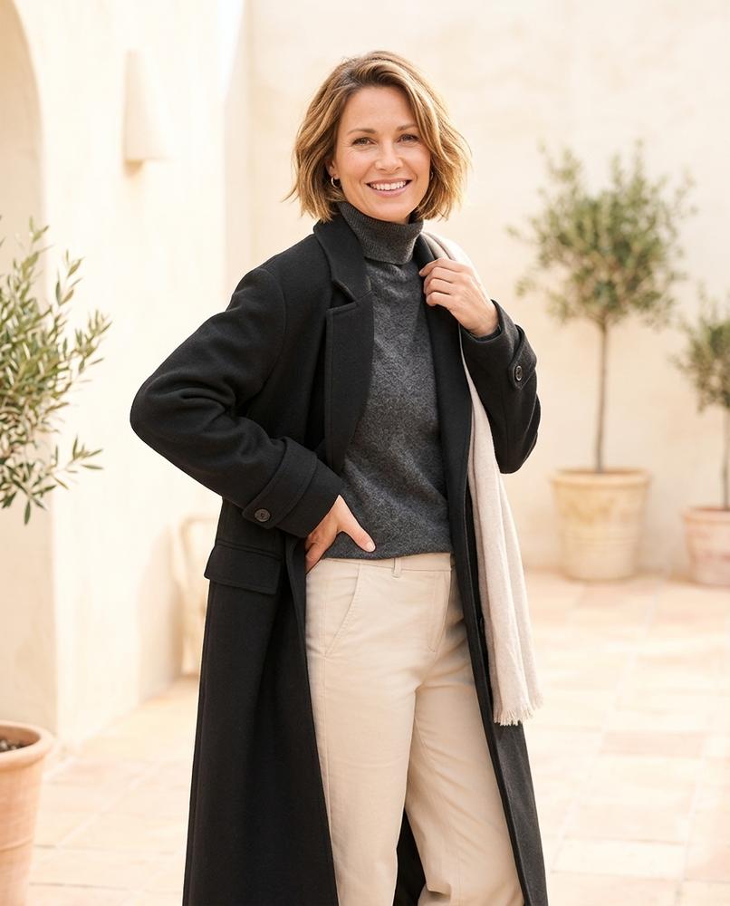 ExpressOutlet24 - Vesan | Long Single-Breasted Coat Women