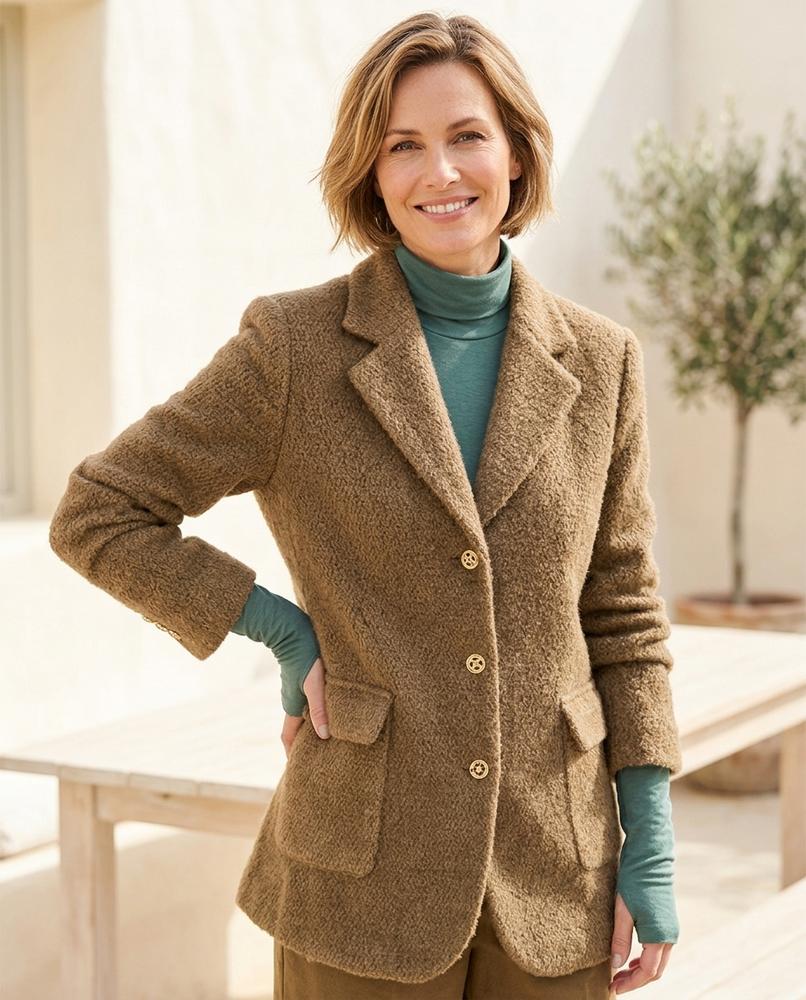 ExpressOutlet24 - Vesel | Textured Single-Breasted Blazer Women