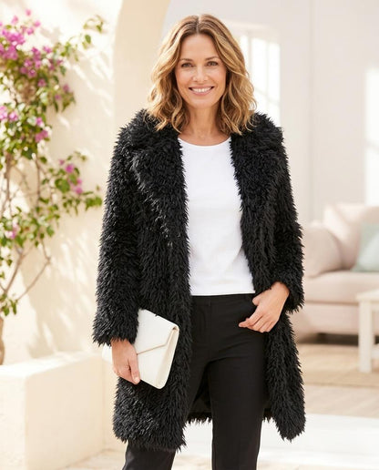 ExpressOutlet24 - Yolin | Shaggy Open-Front Coat Women